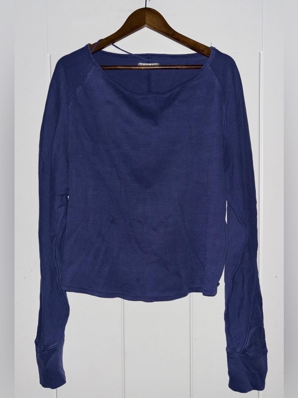 Free People We The Free Jess Long Sleeve Thermal Top Women XL New Cozy Basic